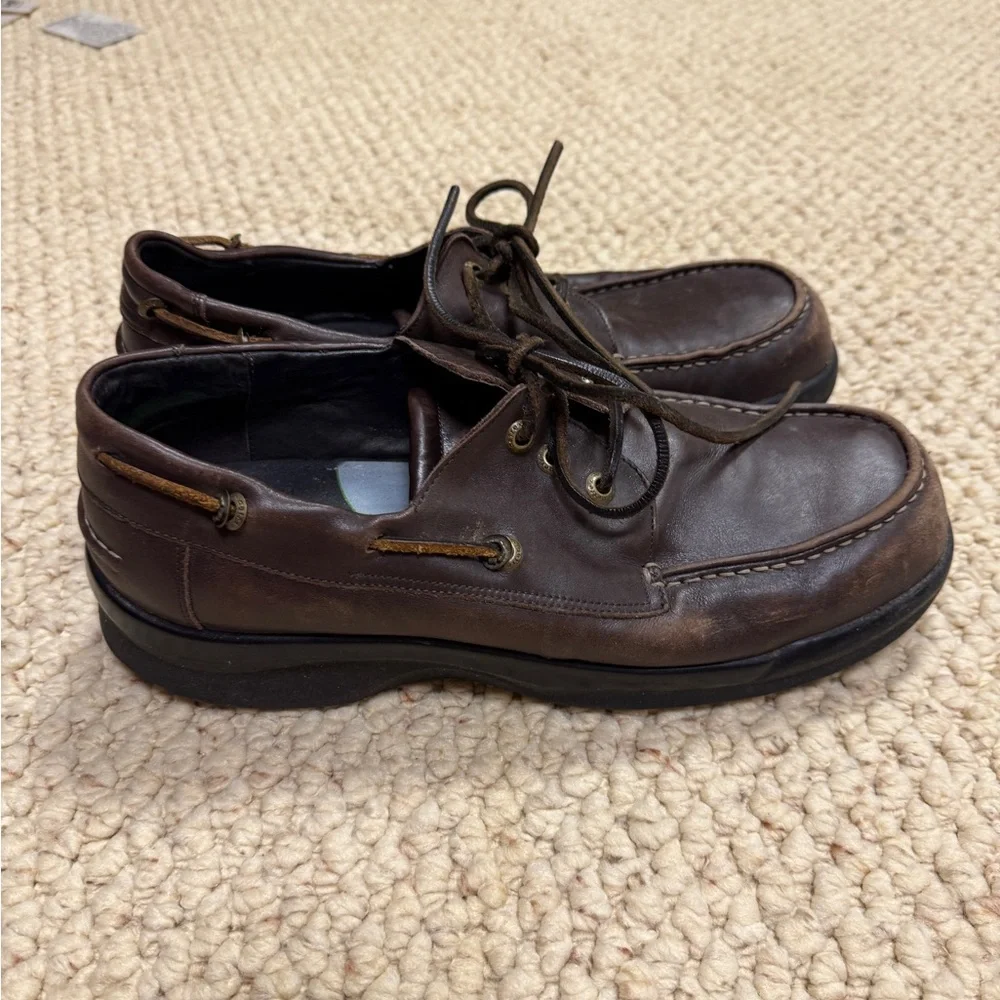 Aetrex Men's Dark Brown Boat Shoes